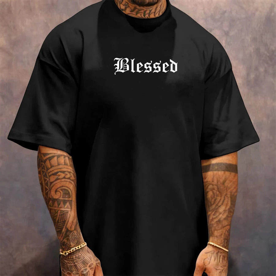 Camiseta Oversized Streetwear Blessed